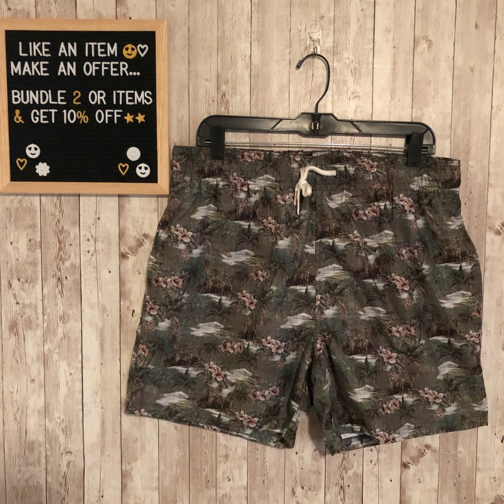 Slate & Stone Cabo Floral Swim Trunks Size X-Large